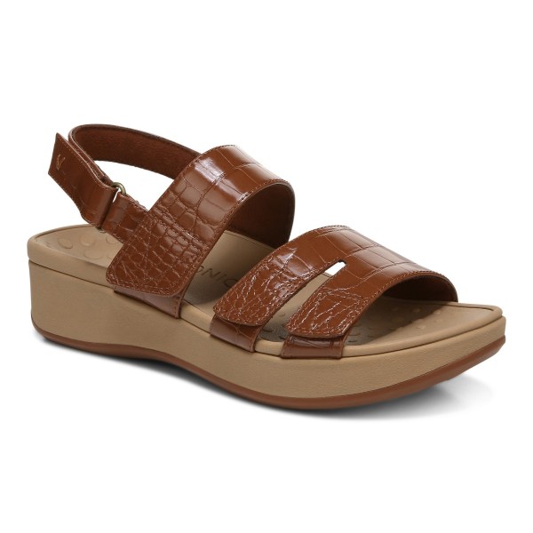 Vionic Sandals Ireland - Roma Platform Sandal Brown - Womens Shoes In Store | XSDGI-5103